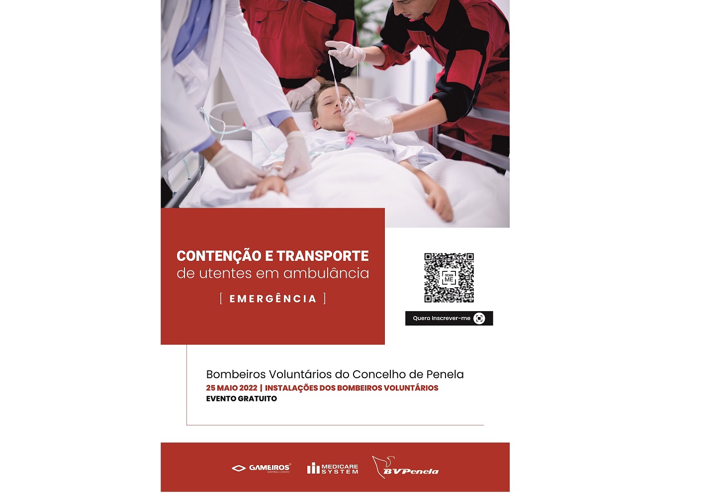 Inscrições Abertas - Contenção e Transporte de Utentes em Ambulância.